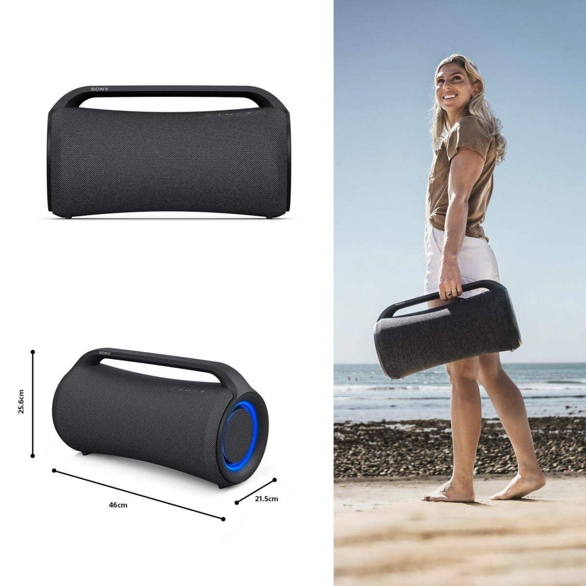 Sony SRSXG500 Wireless Bluetooth 2ch Mega Bass Portable Speaker - Black | Atlantic Electrics