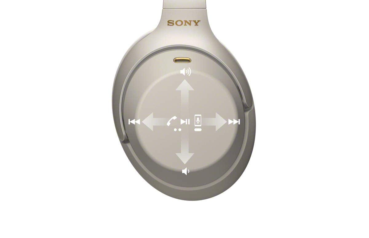Sony WH1000XM3SCE7 Over Ear Wireless Noise Cancelling Headphones Silver | Atlantic Electrics