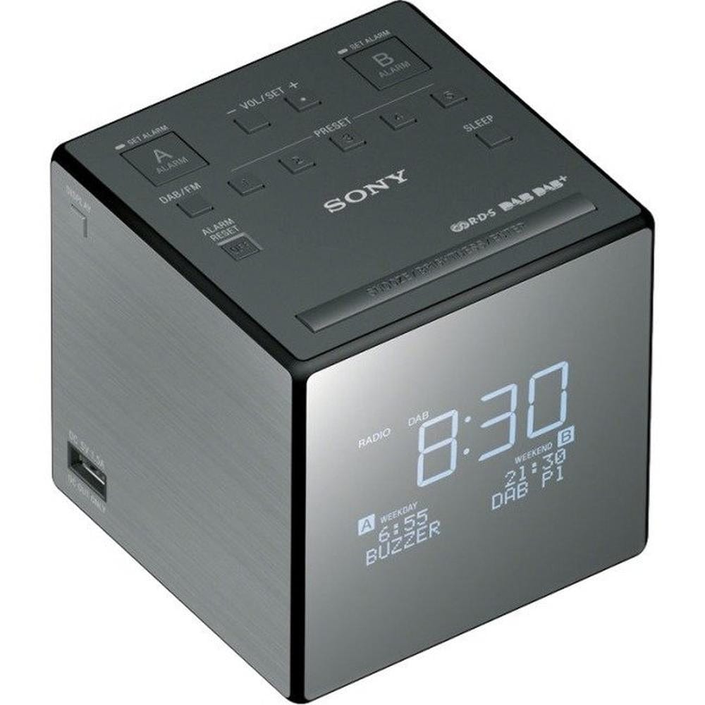 Sony XDR-C1DBP Digital LCD DAB-DAB+-FM Clock Radio in Black - Atlantic Electrics - 39478505144543 