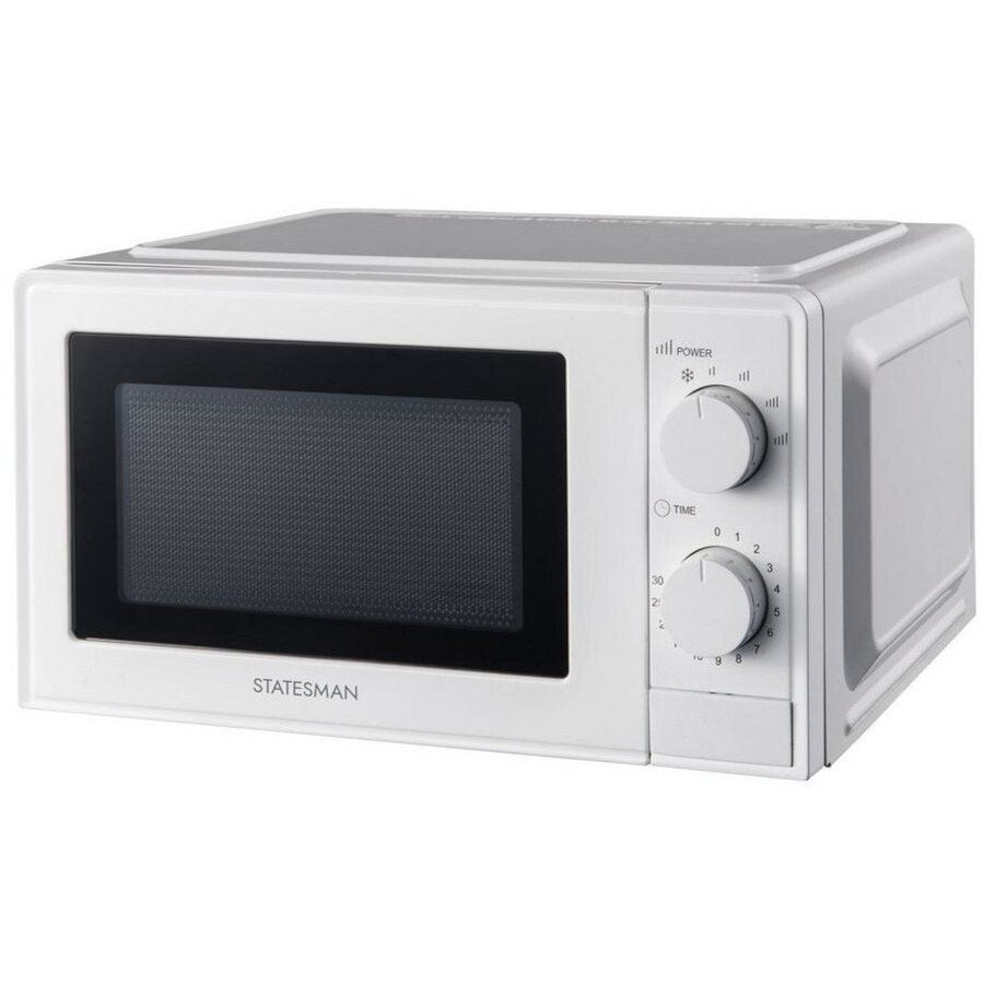 Statesman SKMS0720MPW 700W 20 Litres Single Microwave - White - Atlantic Electrics