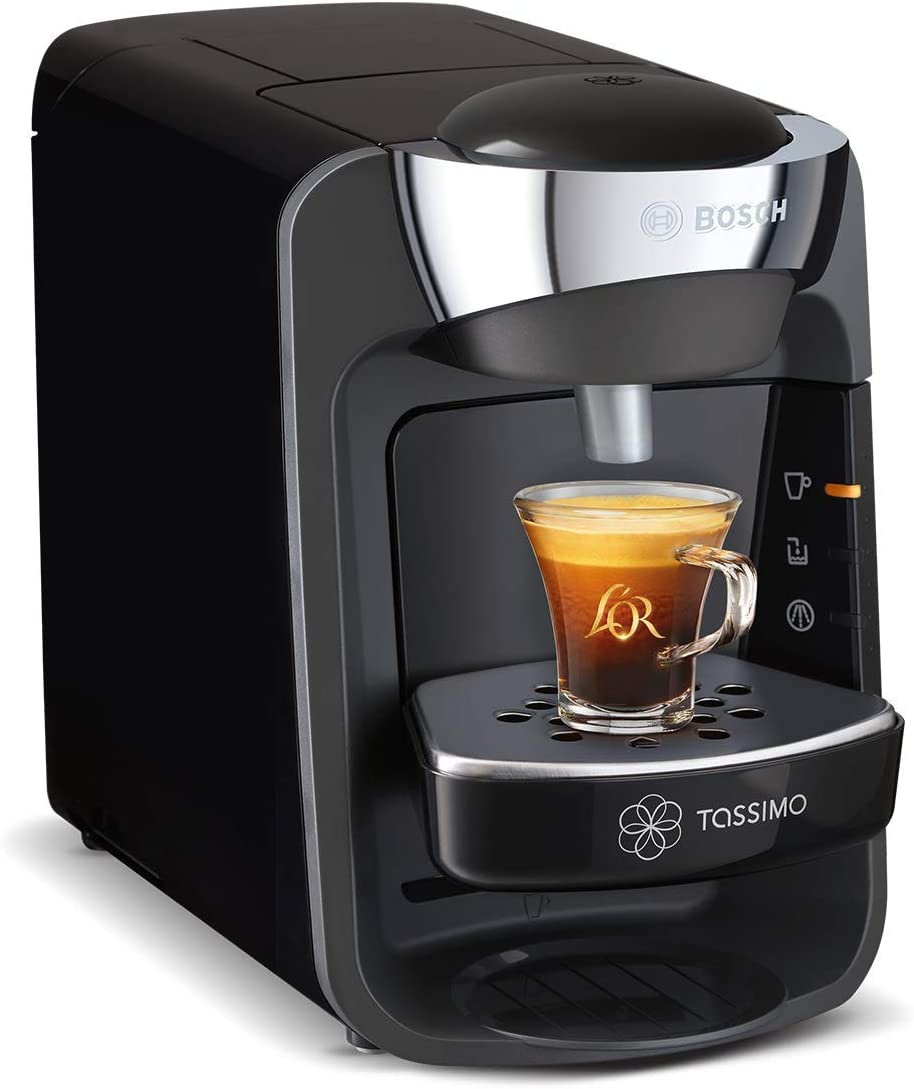 TASSIMO Bosch Suny TAS3202GB Coffee Machine, 1300 Watt, 0.8 Litre - Black | Atlantic Electrics - 39478513631455 