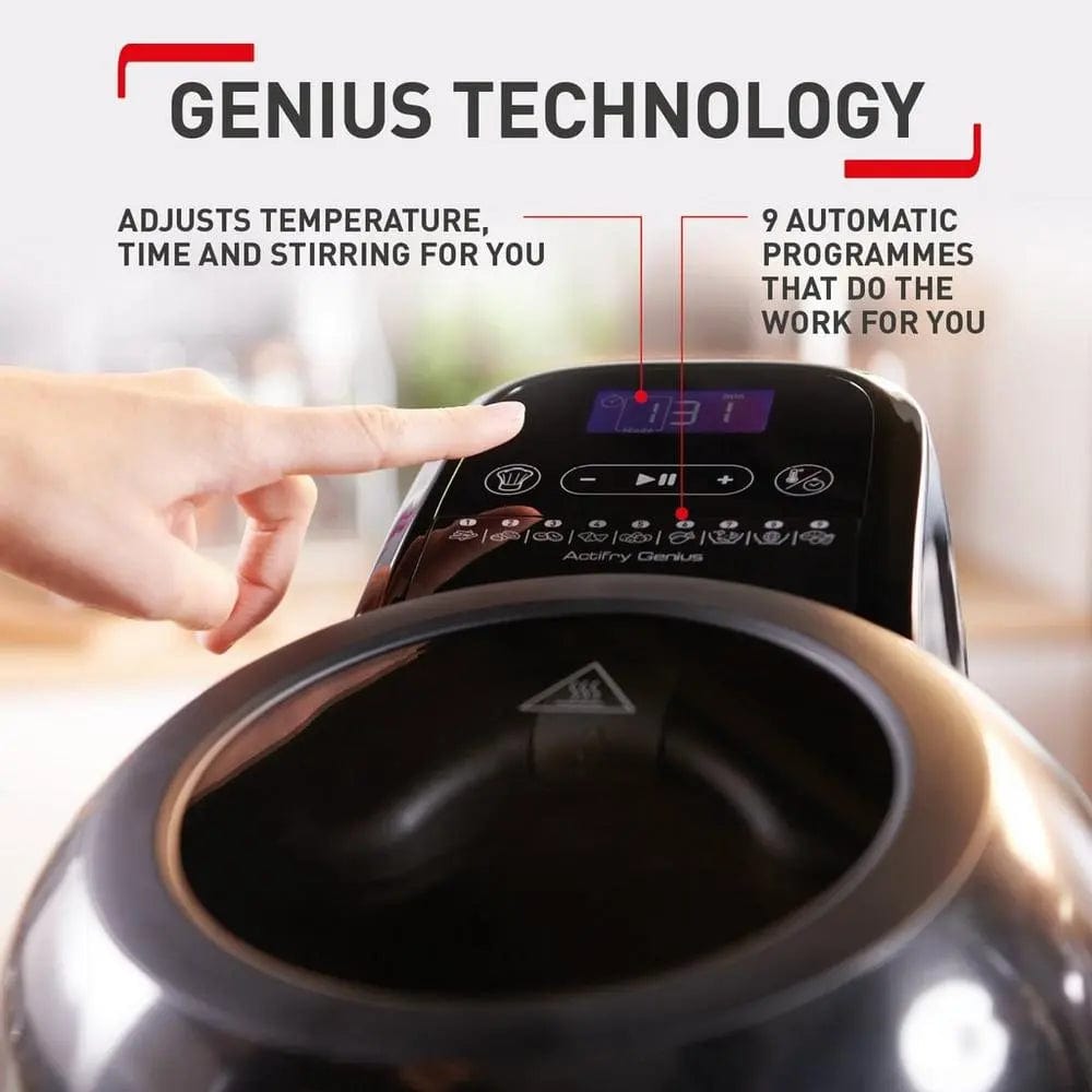 Tefal ActiFry Genius+ FZ773840 Health Air Fryer, Black, 1.2 kg, 6 Portions, 1520W | Atlantic Electrics - 39478537453791 