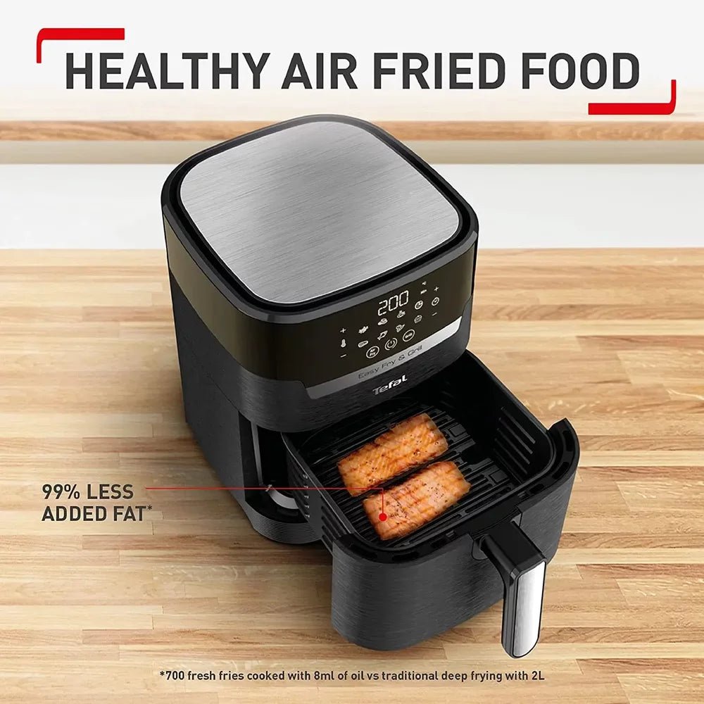 Tefal EY505827 EasyFry Precision 2 in1 Digital Air Fryer & Grill 4.2L - Black | Atlantic Electrics - 39614888247519 