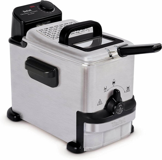 Tefal FR701640 Oleoclean Compact Deep Fat Fryer, (3 Portions), 2 Litre, Grey/Black | Atlantic Electrics