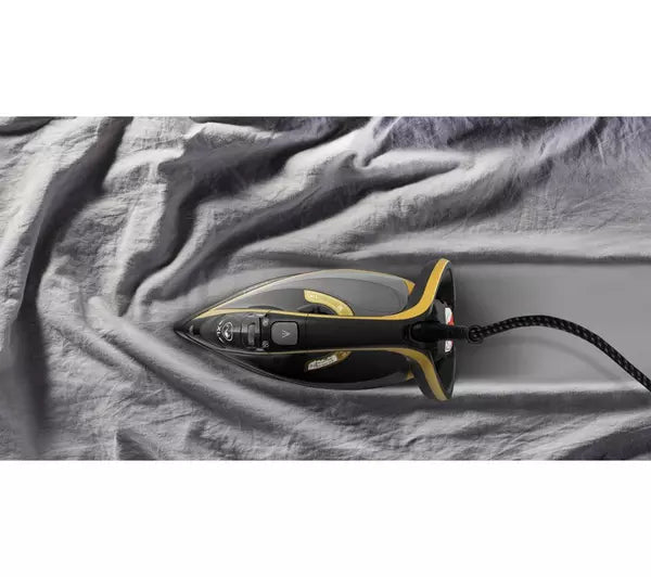 Tefal FV5696G0 Ultimate Turbo Pro Anti-Scale Steam Iron - Black & Gold | Atlantic Electrics - 41645094699231 