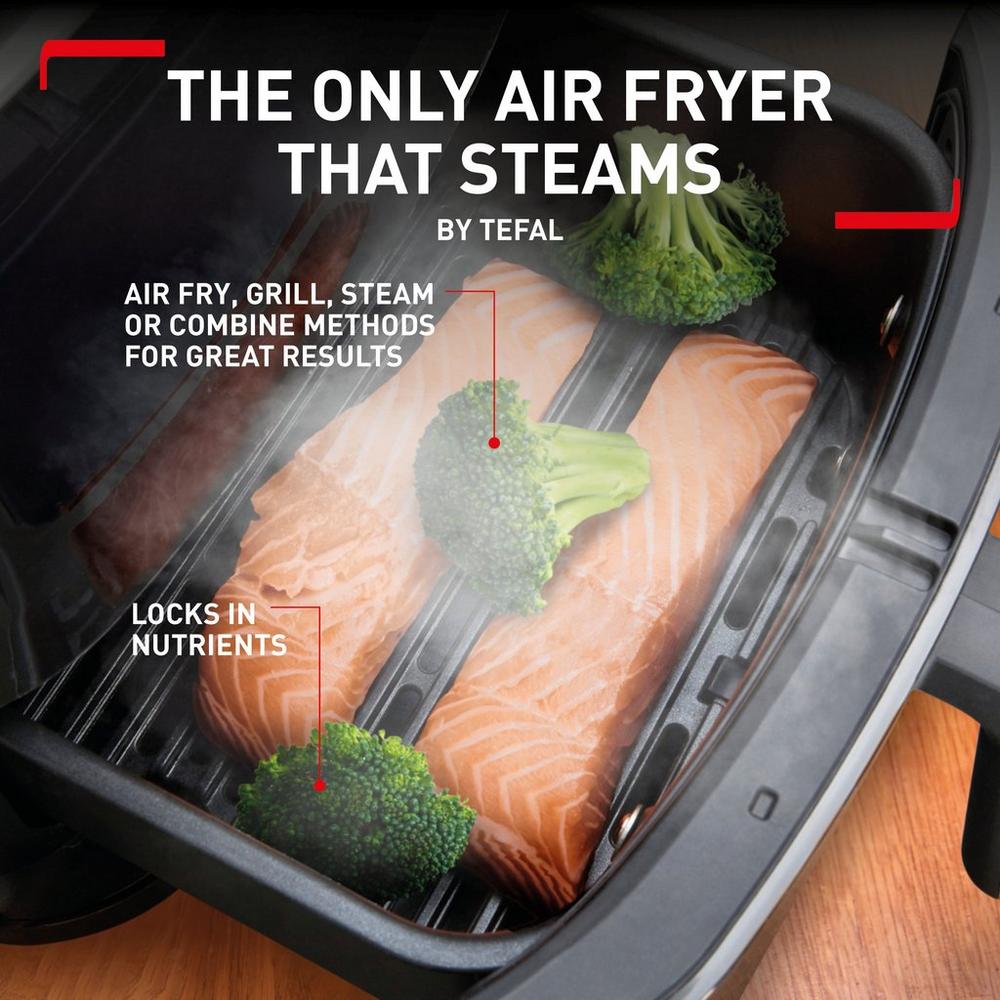 Tefal FW201827 Tefal EasyFry 3in1 Digital Air Fryer Grill & Steamer 6.2L Black | Atlantic Electrics - 39497639461087 