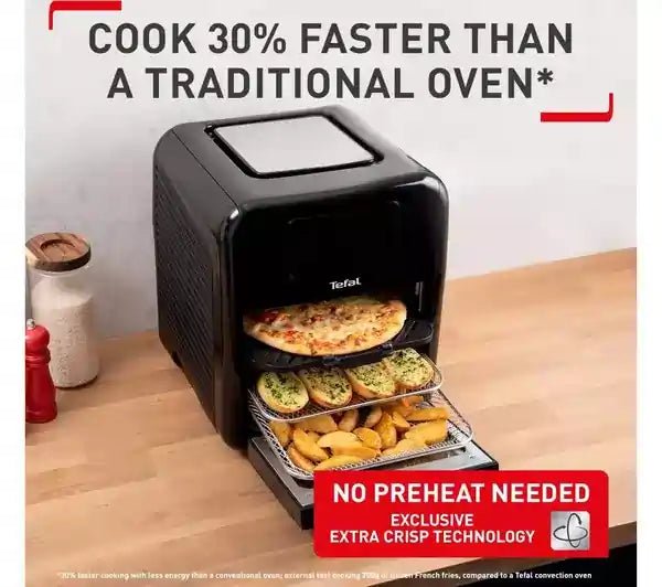 Tefal FW501827 EasyFry 9 in 1 Air Fryer Oven Grill & Rotisserie 11L - Black | Atlantic Electrics - 40157556867295 