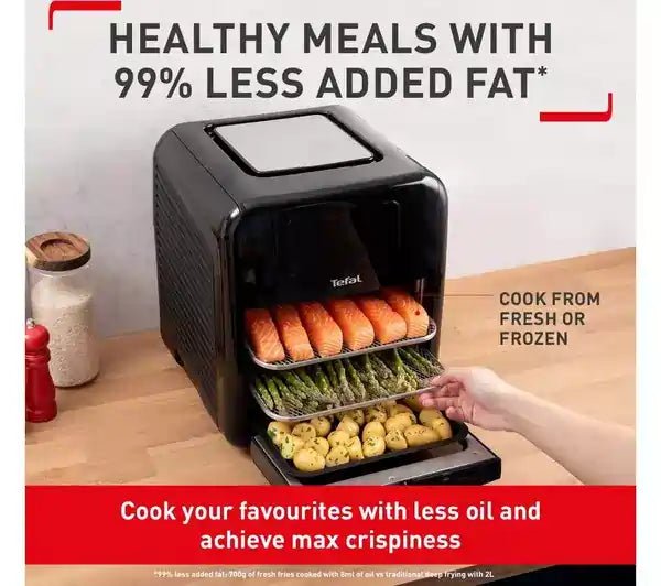 Tefal FW501827 EasyFry 9 in 1 Air Fryer Oven Grill & Rotisserie 11L - Black | Atlantic Electrics - 40157556834527 