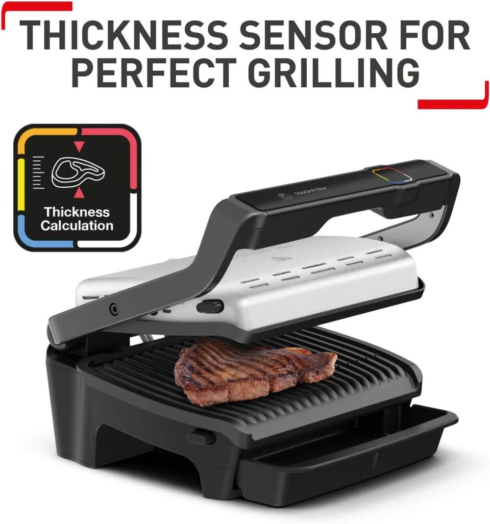 Tefal GC750D40 OptiGrill Elite GC750D40 Intelligent Health Grill, 12 Automatic Settings, Black/Stainless steel, Smart, 2000W, 4-6 portions | Atlantic Electrics - 39502053736671 