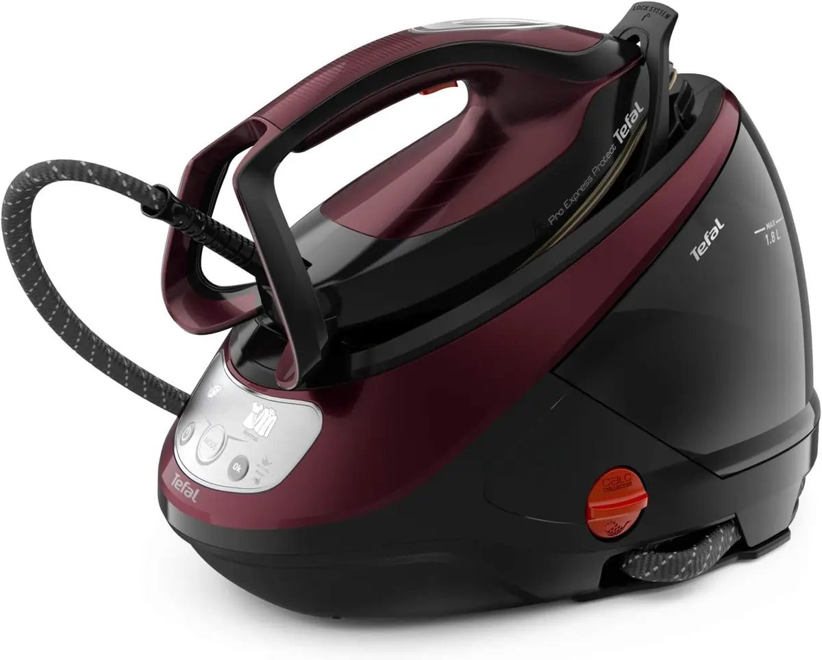 Tefal GV9230G0 2600W Steam Generator Iron - Black & Burgundy 1.8 L Capacity, 7.5 Bar | Atlantic Electrics