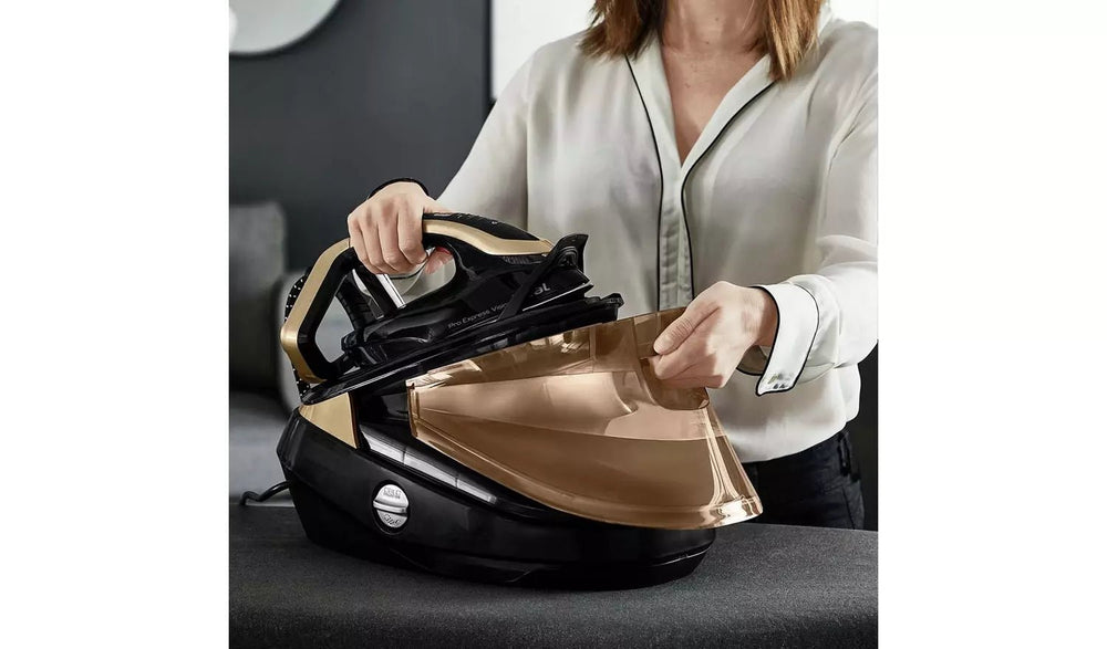 Tefal GV9820G0 Pro Express Vision Steam Generator Iron Black & Gold | Atlantic Electrics - 39502053441759 
