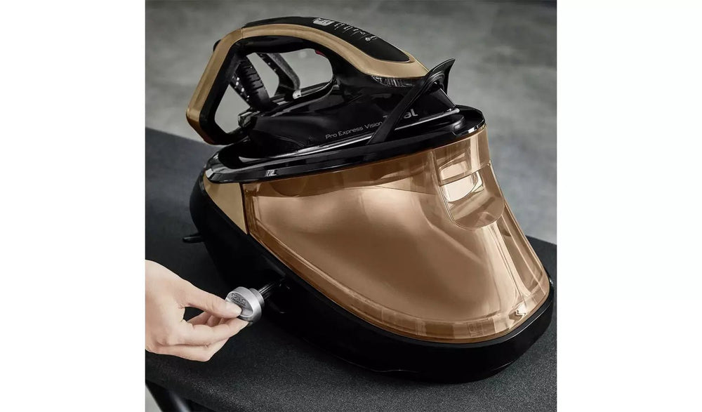 Tefal GV9820G0 Pro Express Vision Steam Generator Iron Black & Gold | Atlantic Electrics - 39502053408991 