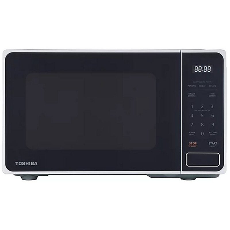 Toshiba MM2-EM20PF Microwave Oven in Grey 20L 800W Mirror Finish Black - Atlantic Electrics - 40309837398239 