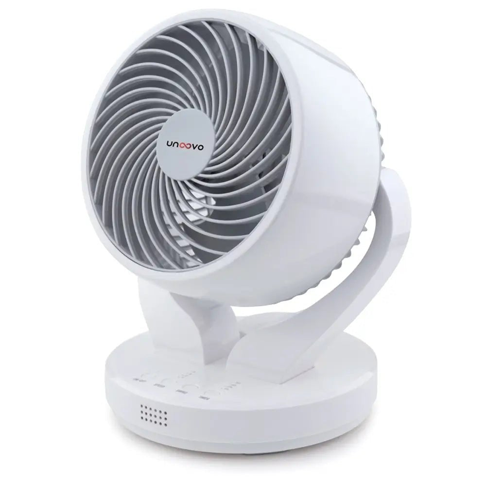 Unoovo UNOFAN7 7 Inch Desk Fan, 4 Speed Settings, 70 Degree Horizontal Oscillation, 15 Hours Power Off Timer - 21cm Wide | Atlantic Electrics - 40157556277471 