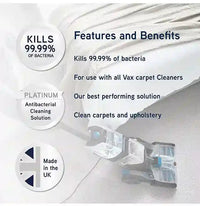 Thumbnail Vax 19142405 Platinum Antibacterial Carpet Cleaning Solution 4L | Atlantic Electrics- 40157556506847