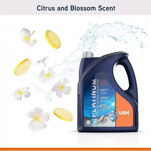 Vax 19142405 Platinum Antibacterial Carpet Cleaning Solution 4L | Atlantic Electrics - 40157556441311 