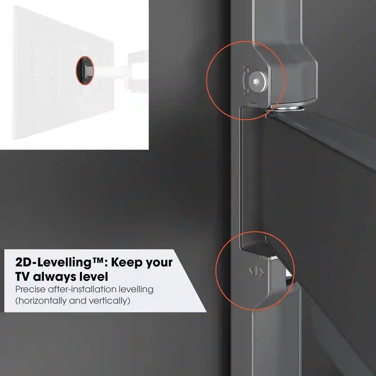 Vogel Elite TVM5445 Full Motion TV Wall Mount for 32" - 65" TVs Max 35 KG - Black | Atlantic Electrics