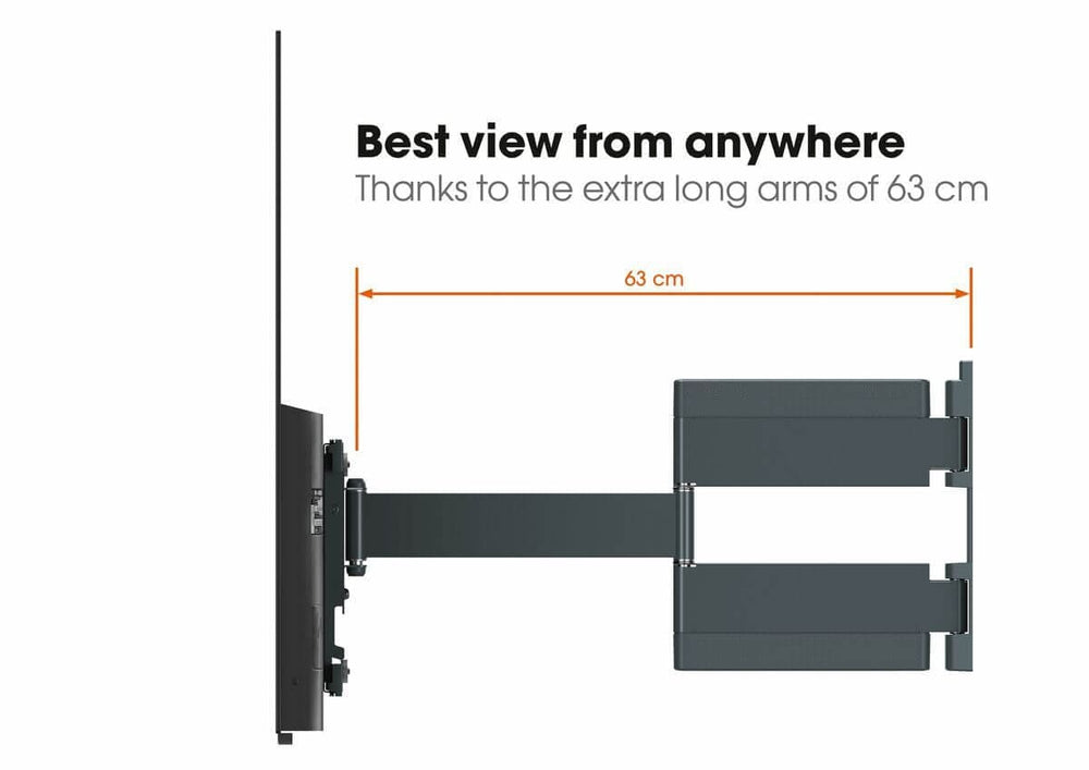 Vogel THIN 546 ExtraThin Full-Motion TV Wall Mount for OLED TVs Black - Atlantic Electrics - 39478520971487 