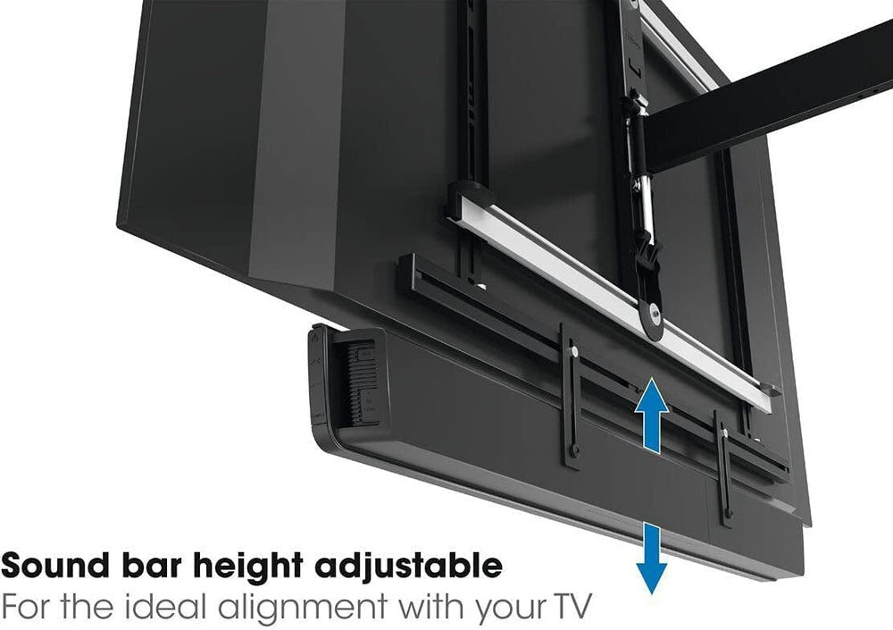 Vogels SOUND 3550 Universal Sound Bar Wall Mount Bracket To Fit Sound Bar with TV - Black | Atlantic Electrics - 39478519333087 