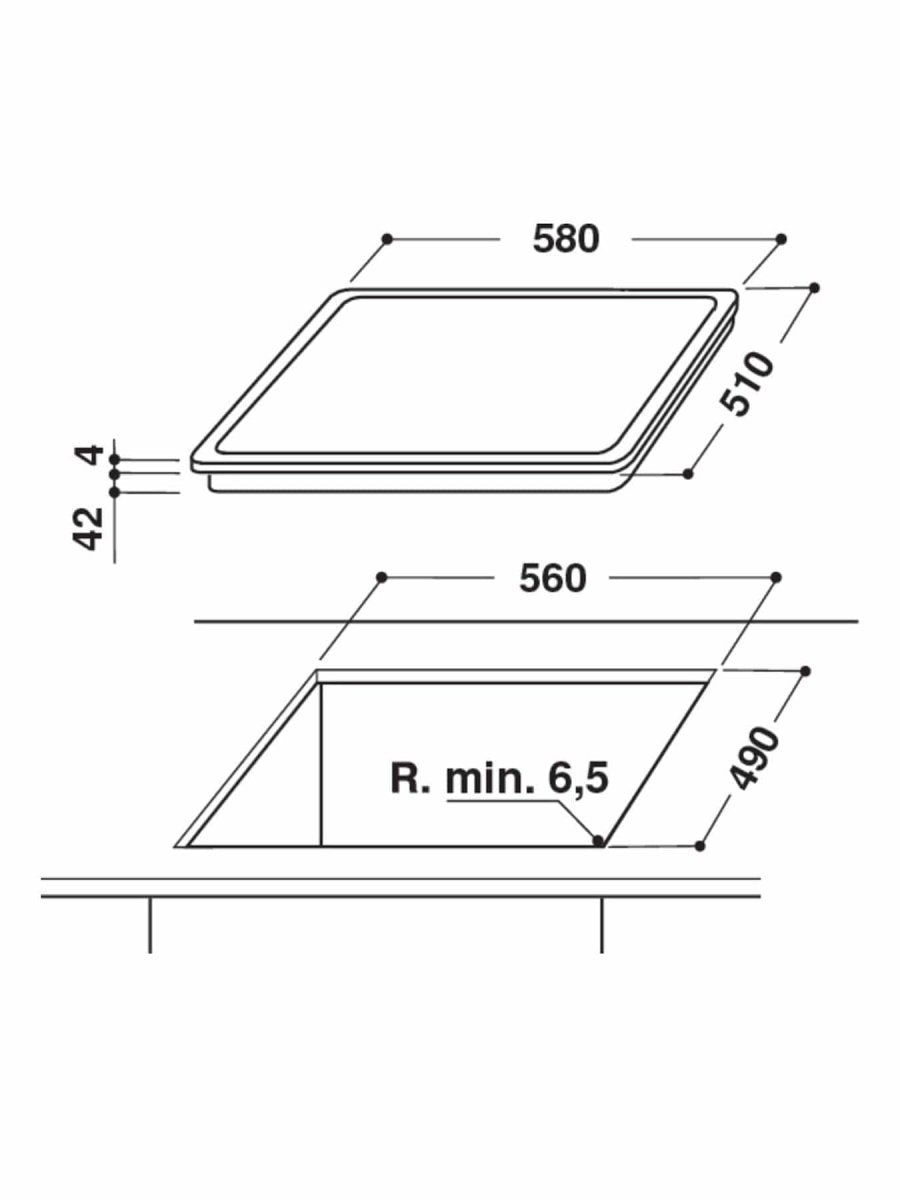 WHIRLPOOL AKT8090LX Built-In Ceramic Hob in Black | Atlantic Electrics - 39478518677727 