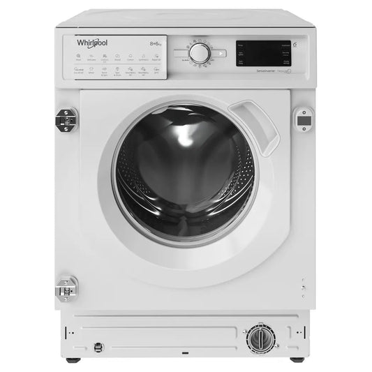 Whirlpool BIWDWG861485 8kg 1400 RPM Integrated Washer Dryer - White | Atlantic Electrics