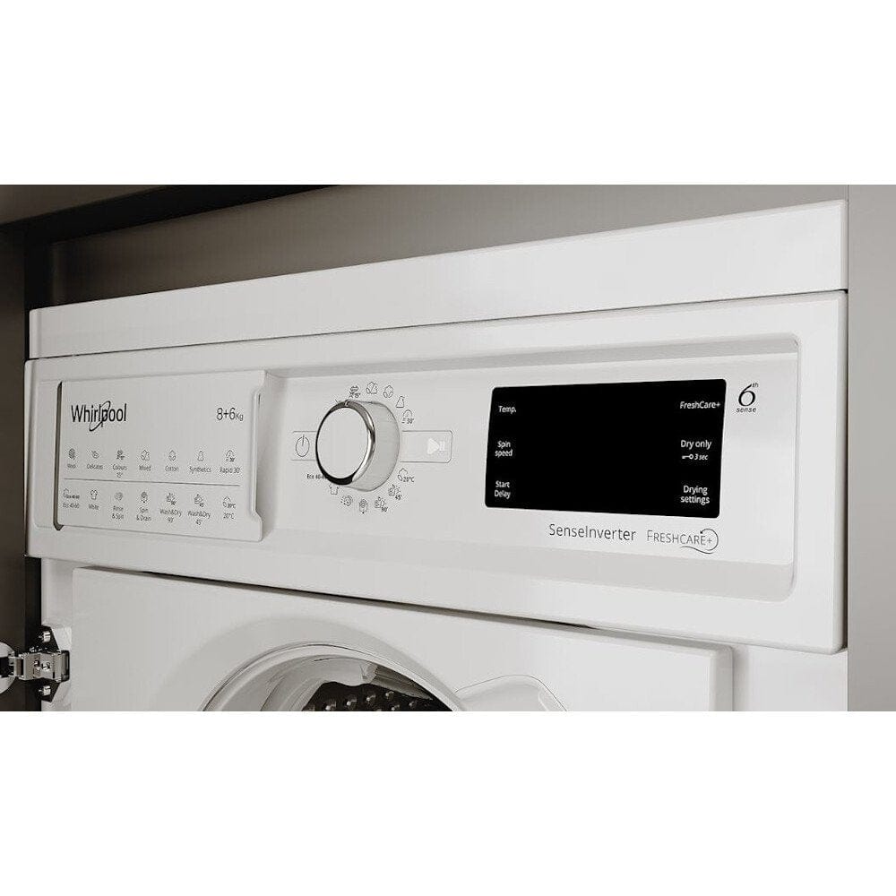 Whirlpool BIWDWG961484 9kg Wash 6kg Dry Integrated Washer Dryer With Quiet Inverter Motor - Atlantic Electrics - 39478528344287 