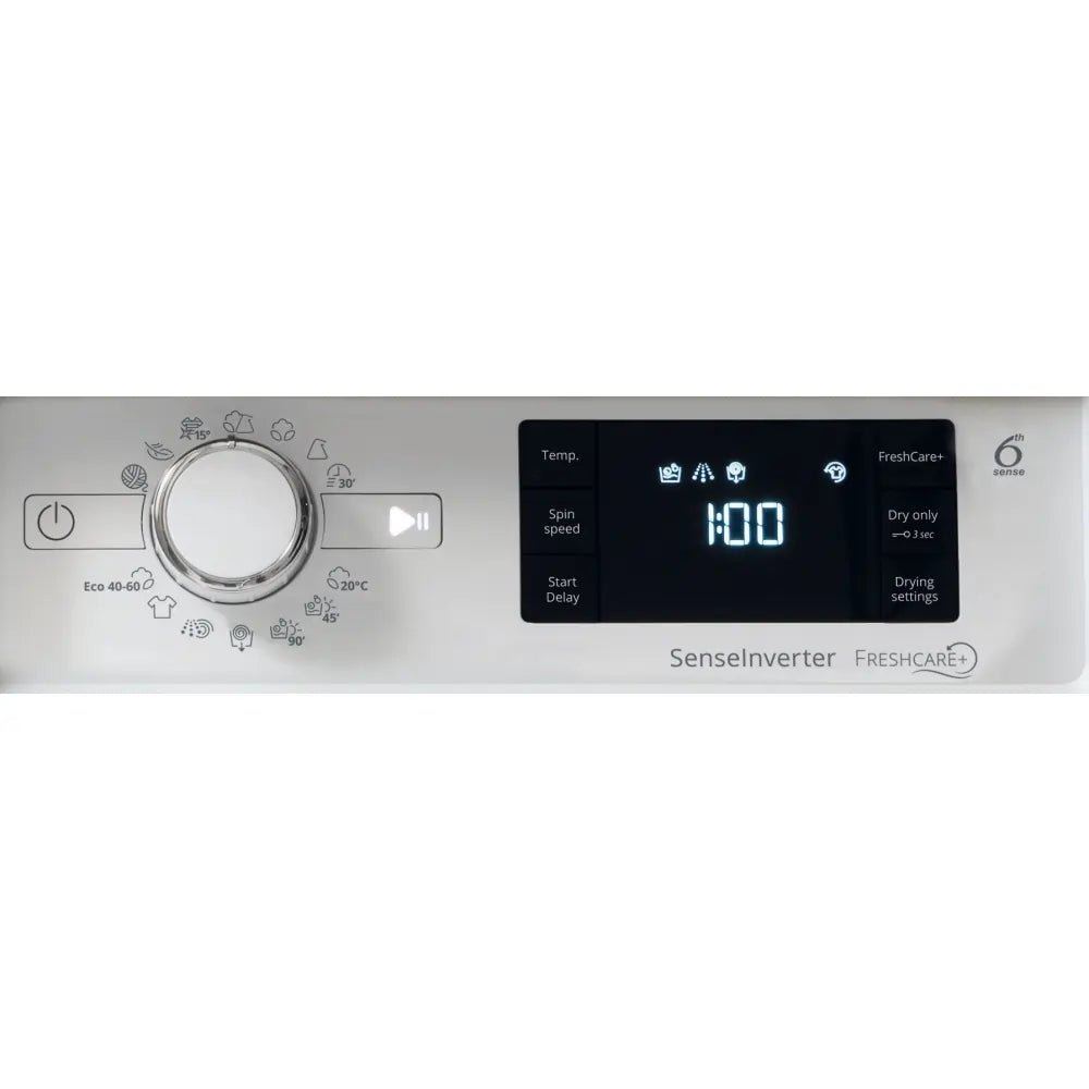 Whirlpool BIWDWG961485UK Integrated Washer Dryer 9Kg / 6Kg with 1400 rpm - White | Atlantic Electrics