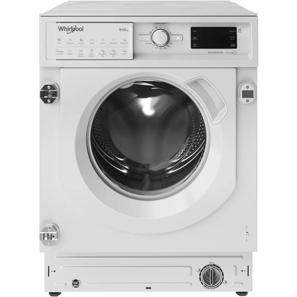 Whirlpool BIWDWG961485UK Integrated Washer Dryer 9Kg / 6Kg with 1400 rpm - White - Atlantic Electrics - 40626351866079 