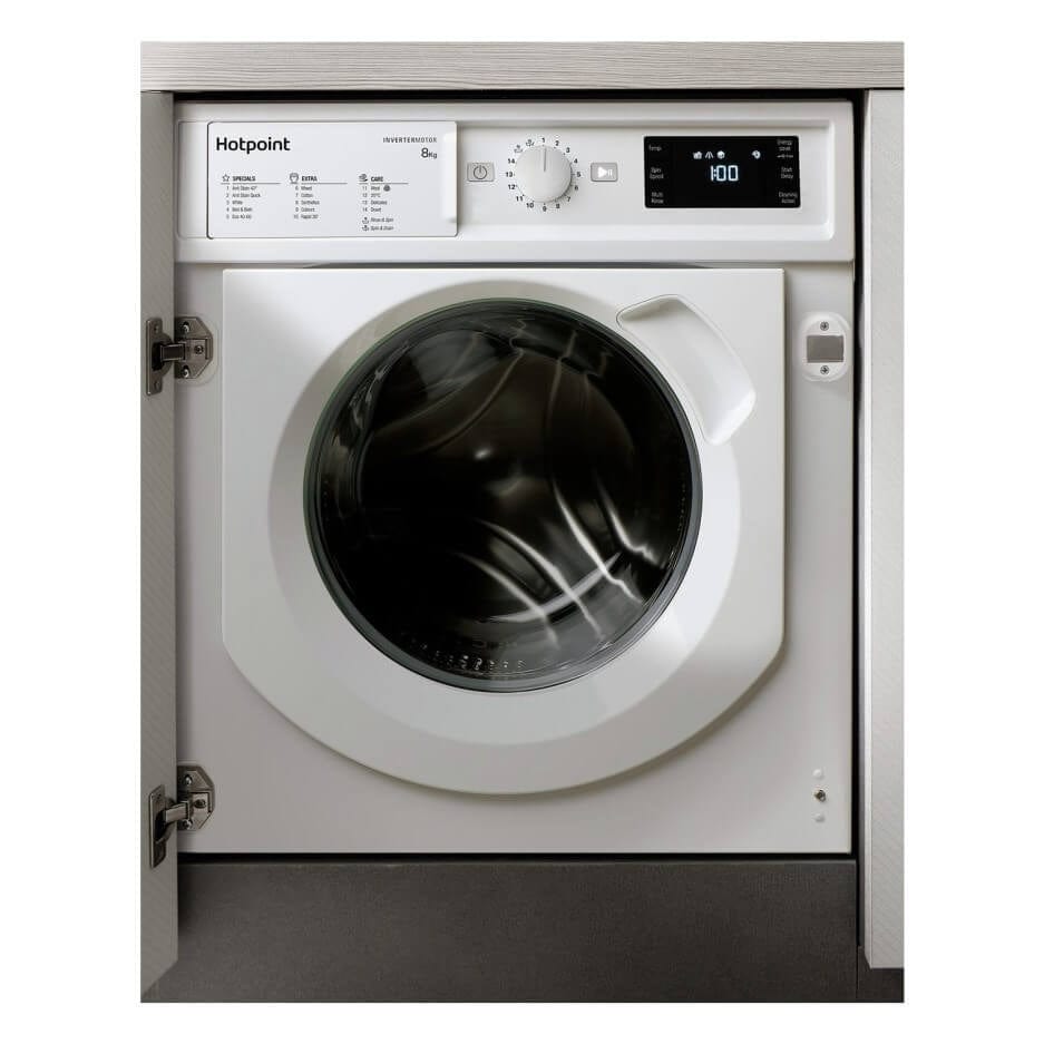 Whirlpool BIWMWG81484 Integrated Washing Machine 8kg 1400rpm White - Atlantic Electrics - 39478521626847 