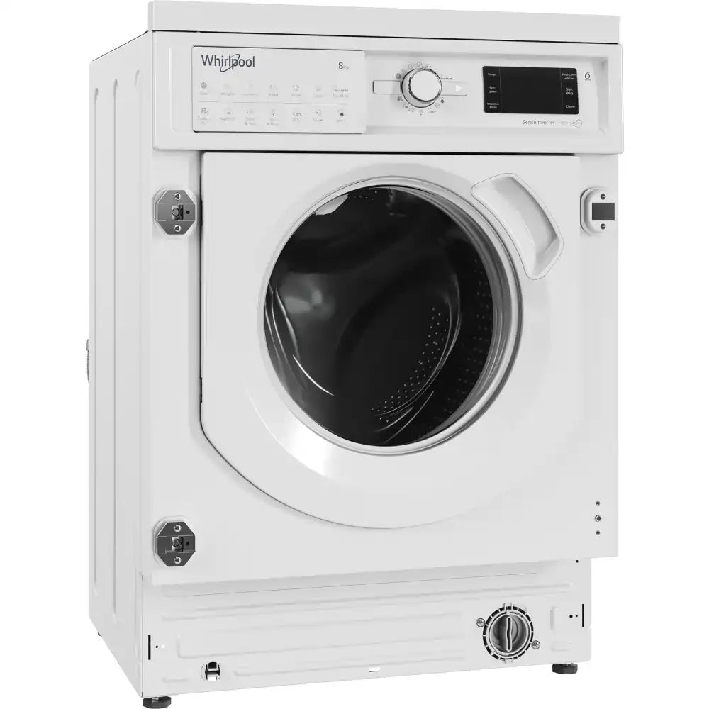 Whirlpool BIWMWG81485 8kg 1400rpm Integrated Washing Machine - White - Atlantic Electrics - 40556341690591 