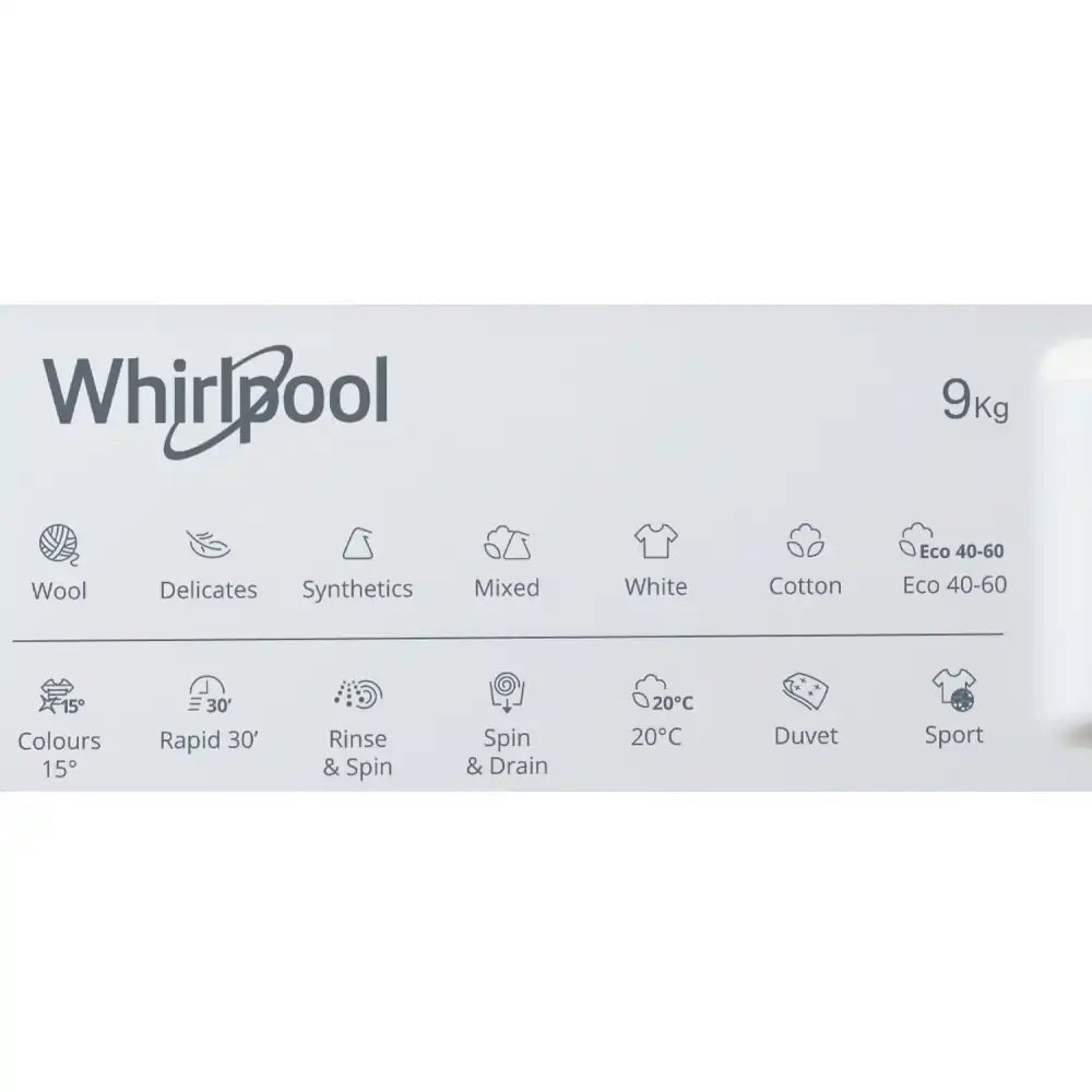 Whirlpool BIWMWG91485UK Integrated Washing Machine 9kg with 1400 rpm - White - Atlantic Electrics - 40556341592287 