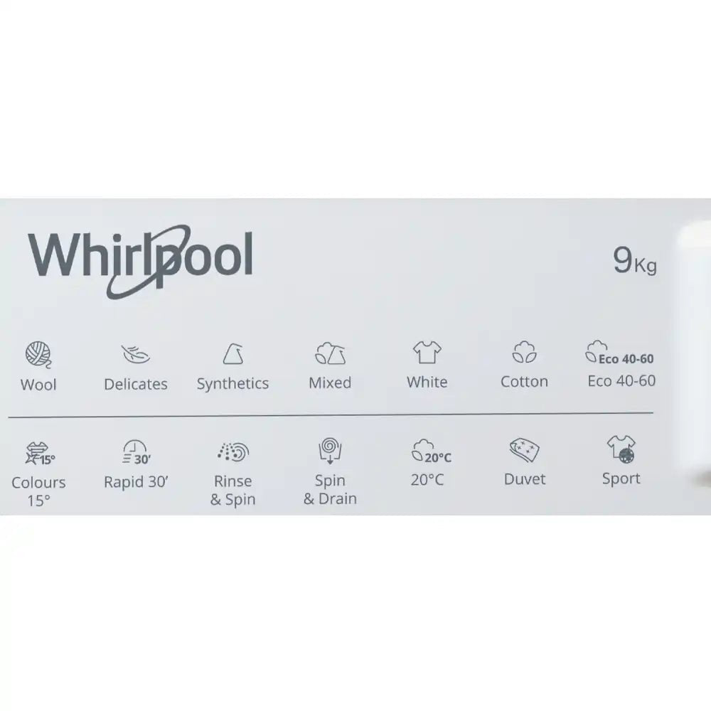 Whirlpool BIWMWG91485UK Integrated Washing Machine 9kg with 1400 rpm - White | Atlantic Electrics