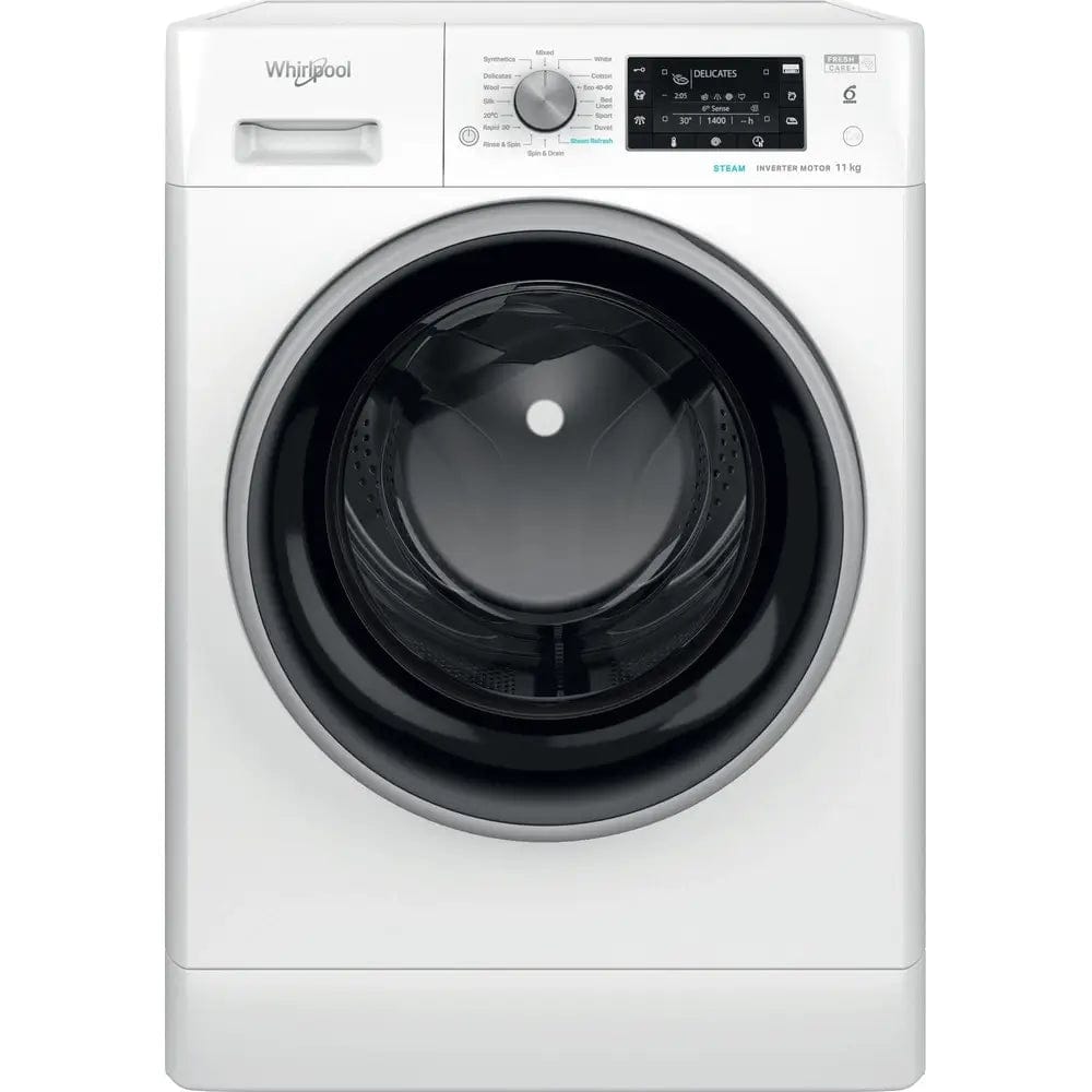 Whirlpool FFD11469BSVUK 11kg Freestanding Front Loading Washing Machine, 1400 rpm, 59.5cm Wide - White | Atlantic Electrics