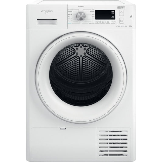 Whirlpool FFTM118X2UK 8Kg Heat Pump Tumble Dryer, 59.5cm Wide - White | Atlantic Electrics
