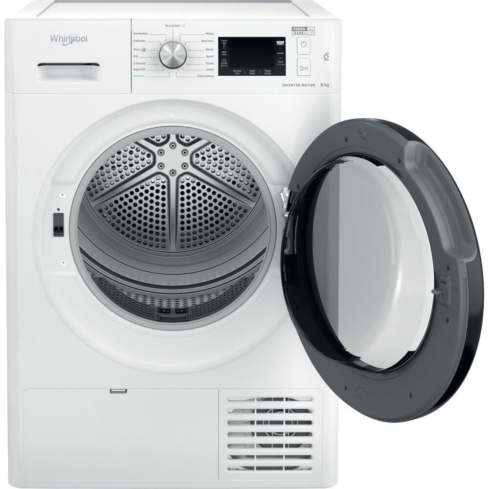 Whirlpool FFTM229X2BUK 9Kg Heat Pump Tumble Dryer - White | Atlantic Electrics - 39478524805343 