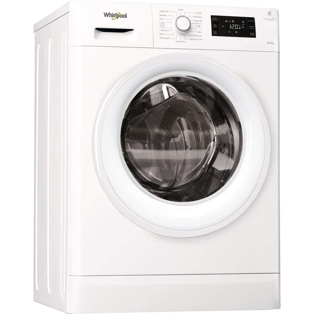 Whirlpool FreshCare FWDG86148W 1400 Spin 8Kg/6Kg Washer Dryer - White | Atlantic Electrics