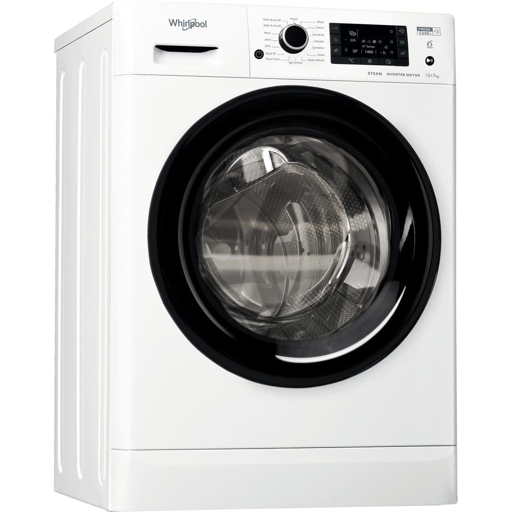 Whirlpool FWDD1071682W 10kg Wash 7kg Dry 1600rpm Freestanding Washer Dryer - White | Atlantic Electrics - 39478525493471 