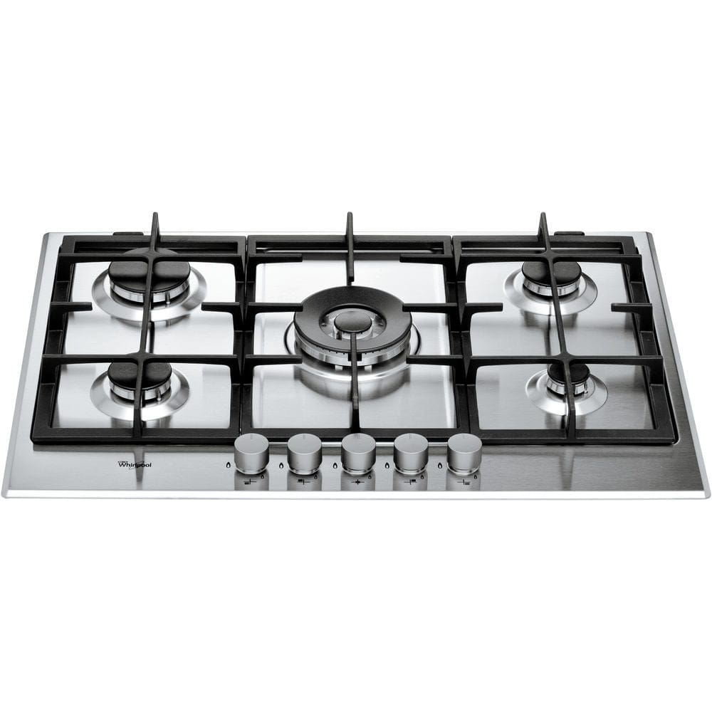 Whirlpool GMA7522-IX 5 burners 3 sizes Built-In Absolute Gas Hobs - Stainless Steel - Atlantic Electrics - 39478528213215 