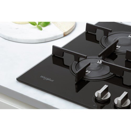 Whirlpool POW75D2NB 75cm Wide Built-In Gas Hob - Black | Atlantic Electrics