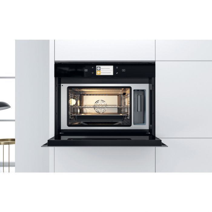 Whirlpool W Collection W11IMS180 45cm Built-In Compact Steam Oven - Stainless Steel - Atlantic Electrics - 40776486944991 