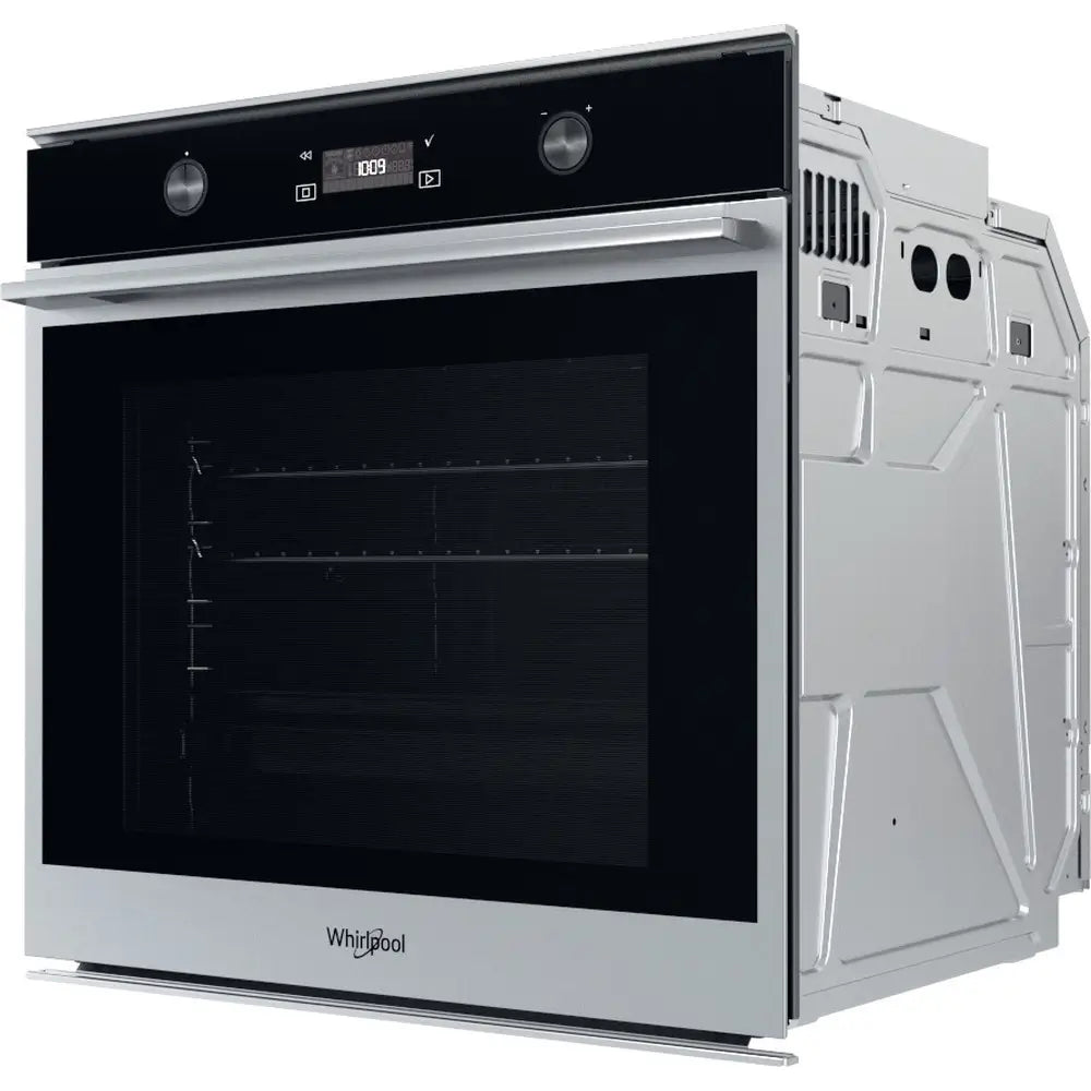 Whirlpool W7OM54SP W Collection 75 Litre Built-In Electric Single Oven, Self Cleaning, 59.5cm Wide - Inox - Atlantic Electrics - 40157561225439 