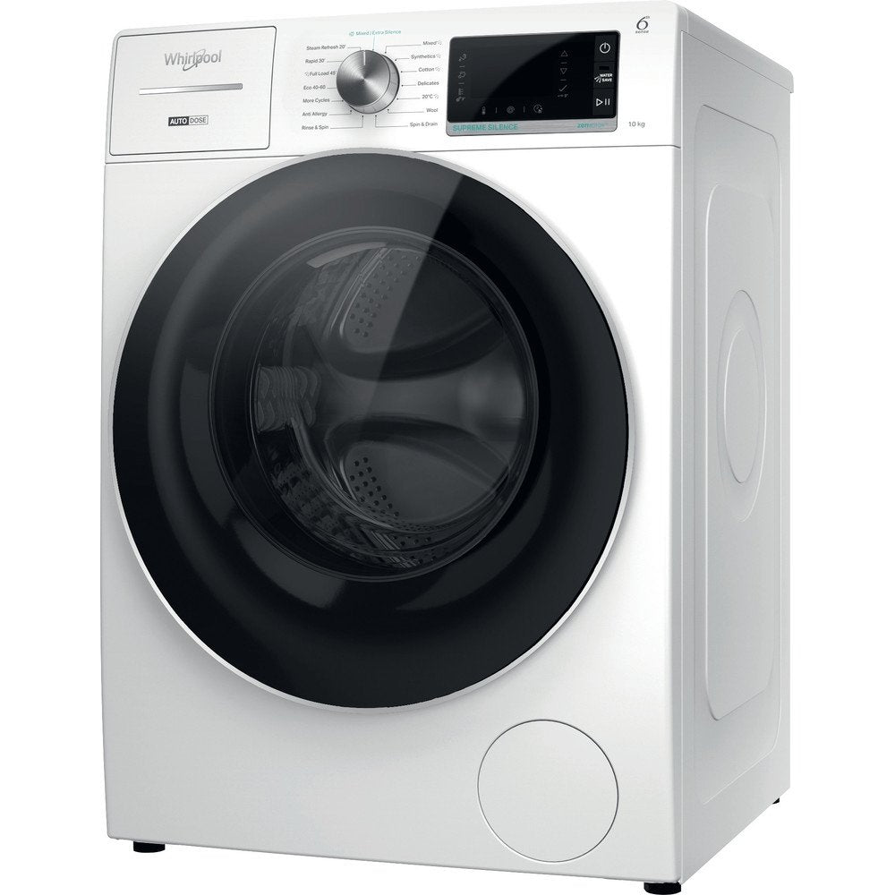 Whirlpool W8W046WRUK 10kg Washing Machine, 59.9cm Wide - White | Atlantic Electrics