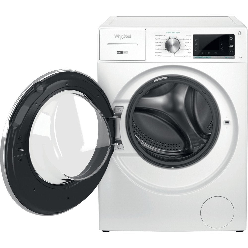 Whirlpool W8W046WRUK 10kg Washing Machine, 59.9cm Wide - White | Atlantic Electrics - 39478534111455 