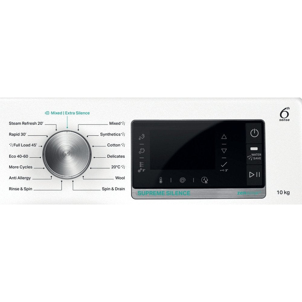 Whirlpool W8W046WRUK 10kg Washing Machine, 59.9cm Wide - White | Atlantic Electrics - 39478534471903 