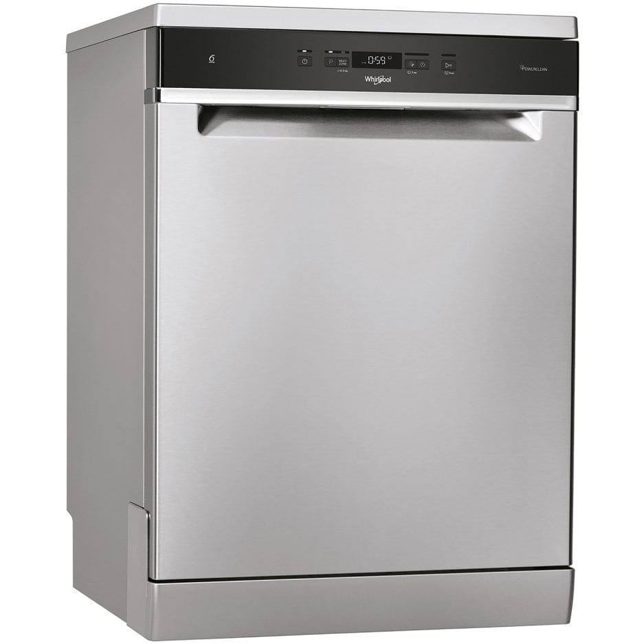 Whirlpool WFC3C33PFXUK 14 Place 9L Freestanding Full Size Dishwasher - Stainless Steel - Atlantic Electrics - 39478552297695 