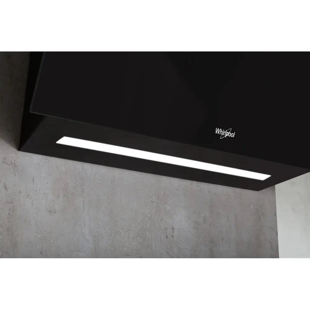 Whirlpool WHVS90FLTCK Wall Mounted Cooker Hood, 89.8cm Wide - Black | Atlantic Electrics - 40157564829919 