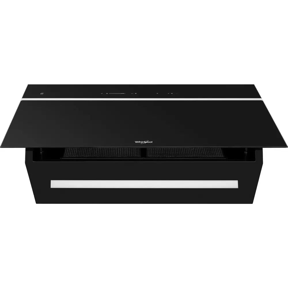 Whirlpool WHVS90FLTCK Wall Mounted Cooker Hood, 89.8cm Wide - Black | Atlantic Electrics - 40157564698847 