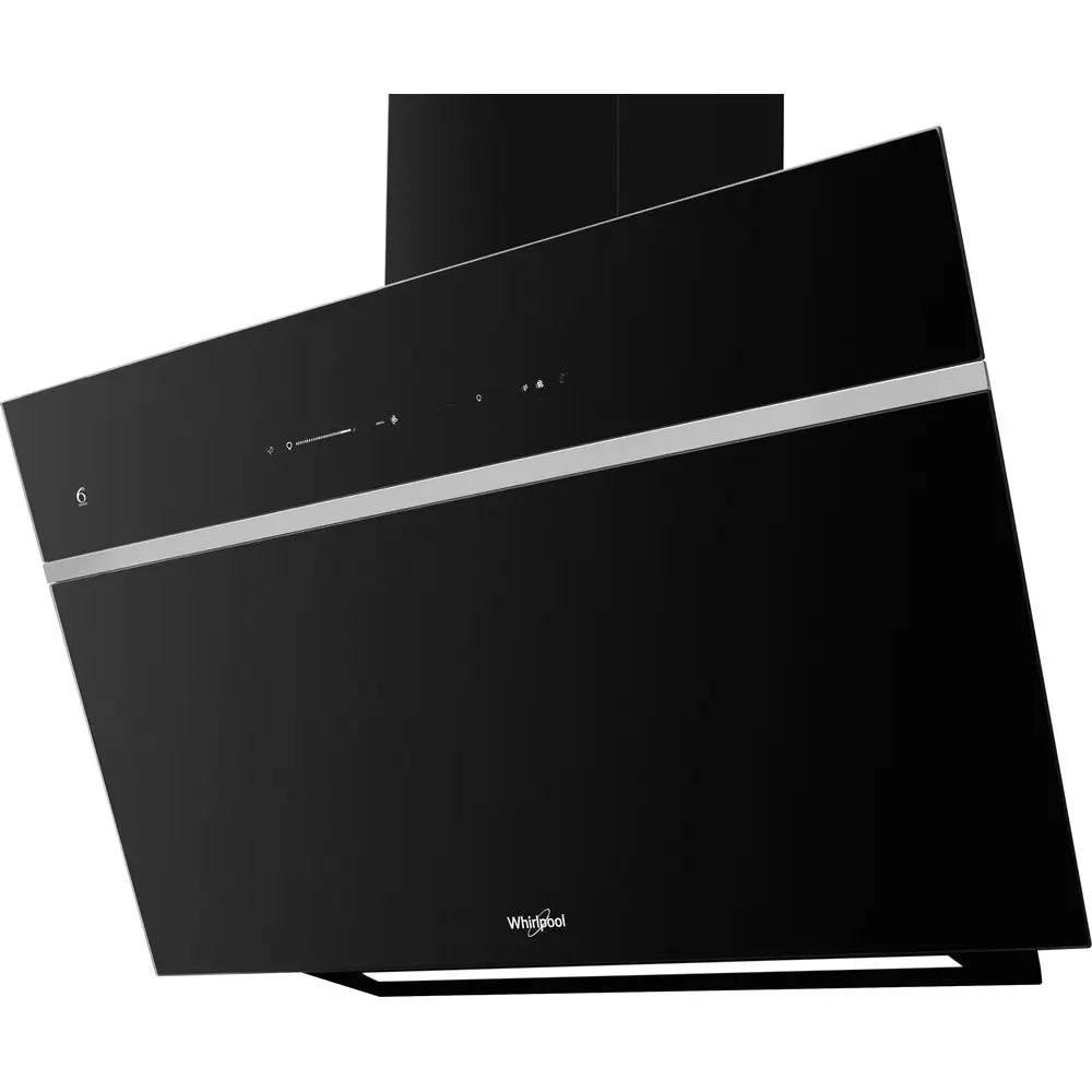 Whirlpool WHVS90FLTCK Wall Mounted Cooker Hood, 89.8cm Wide - Black | Atlantic Electrics - 40157564731615 