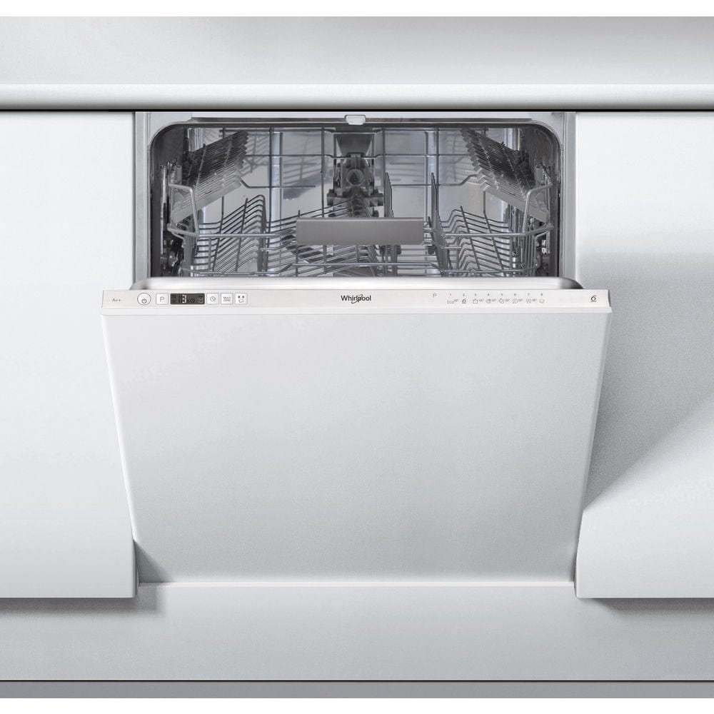 Whirlpool WIC3C26UK 14 Place Setting 9L Fully Integrated Full Size Dishwasher - Silver | Atlantic Electrics - 39478553575647 