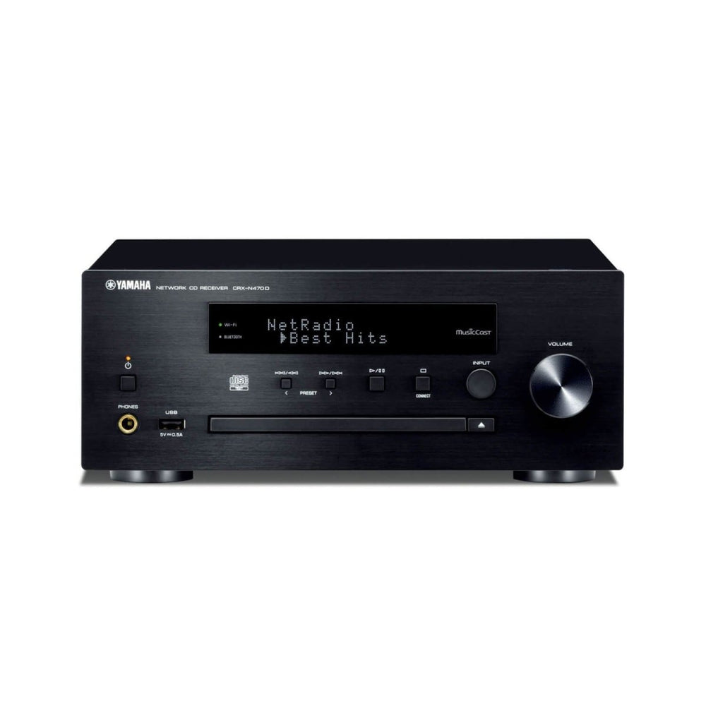 Yamaha CRXN470D MusicCast Networked CD Receiver with DAB-FM radio - Black | Atlantic Electrics - 39478554984671 